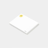 Schattige gelukkige zon op witte achtergrond post-it® notes (Schuin)