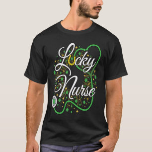Schattige Geluksverpleegster St. Patrick's Day Sha T-shirt