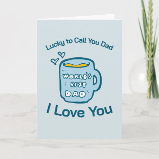 Schattige Geluksvogel Om Jou Papa Te Noemen Koffie Kaart