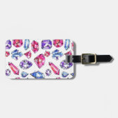 Schattige Gem Pattern Bagagelabel (Voorkant horizontaal)