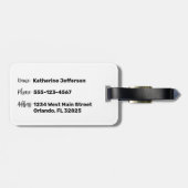 Schattige Gem Pattern Bagagelabel (Achterkant horizontaal)