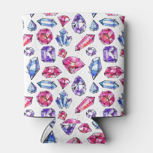 Schattige Gem Pattern Blikjeskoeler (Achterkant)