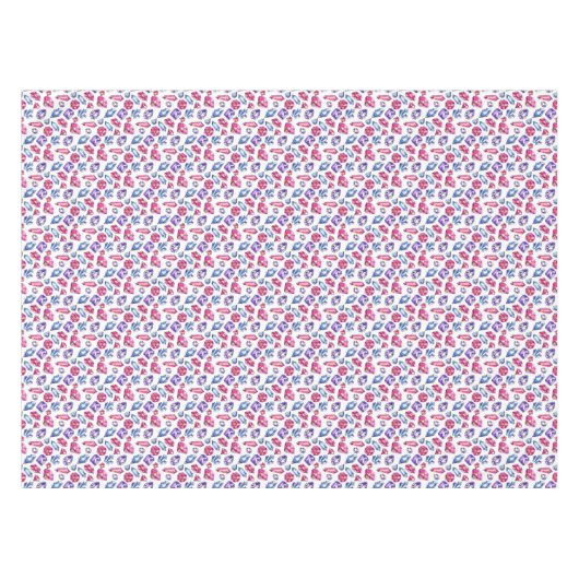 Schattige Gem Pattern Tafelkleed (Voorkant (Horizontaal))