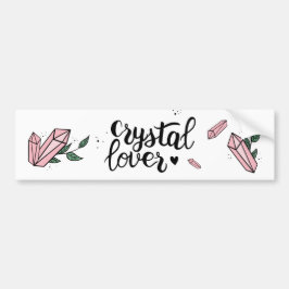 Schattige Gem Trendy Girly Pink Edelsteen Crystals Bumpersticker