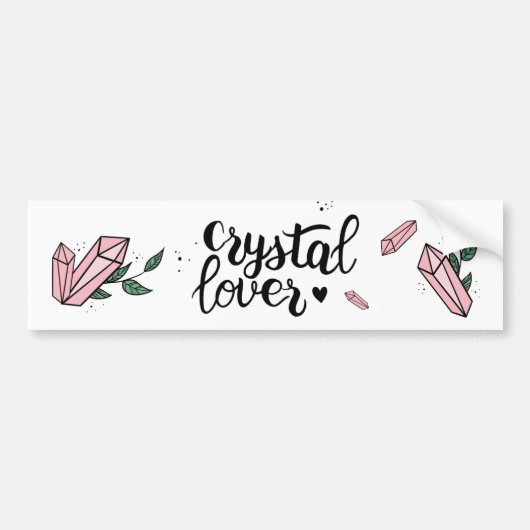 Schattige Gem Trendy Girly Pink Edelsteen Crystals Bumpersticker (Voorkant)