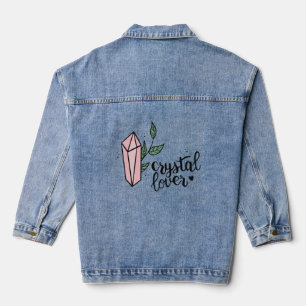 Schattige Gem Trendy Girly Pink Edelsteen Crystals Denim Jacket