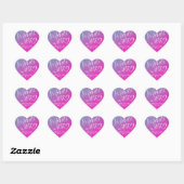 Schattige Gemaakt met Liefde Hart Kalligrafie Roze Hart Sticker (Vel)