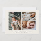 Schattige gemaakt van Scratch Label | 4 Foto Geboo Aankondiging (Achterkant)