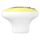 schattige gember en witte kat keramische knop (Zijkant)