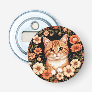 Schattige gemberkat button flesopener