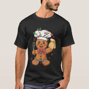Schattige Gemberkoek Man Bakker Grappige Kerst Che T-shirt