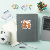 Schattige Gemberkoekfamilie Kerstmis Sticker (iPad Cover)