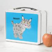 Schattige gemene lynx cartoon (In situ)