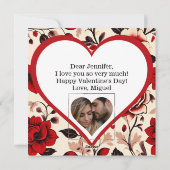 Schattige gemengd paar op de Valentijnsdag Feestdagenkaart (Achterkant)