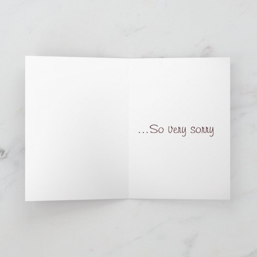 schattige gemengde bruine puppy sorry kaart (Binnen)