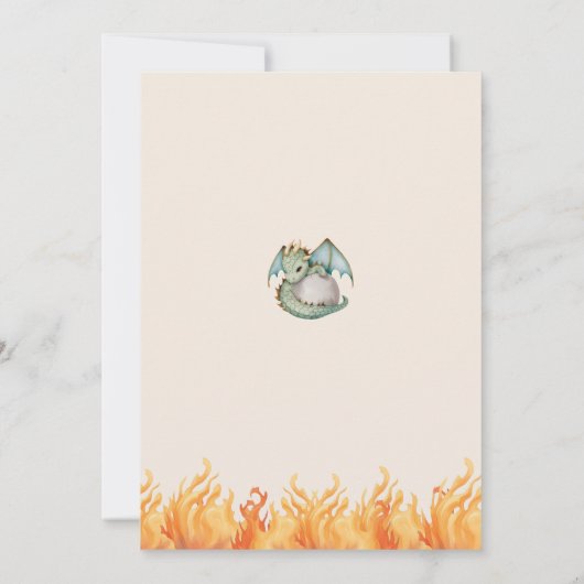 Schattige Gender Neutral Dragon Egg Baby shower Kaart (Achterkant)