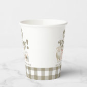 Schattige Genderneutraal Baby Boerderijdieren Baby Papieren Bekers (Links)