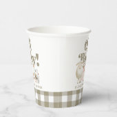 Schattige Genderneutraal Baby Boerderijdieren Baby Papieren Bekers (Rechts)