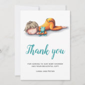Schattige genderneutraal Baby shower bedankpas Bedankkaart (Voorkant)