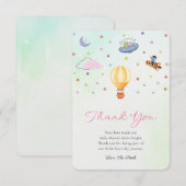 Schattige genderneutraal Baby shower bedankpas Bedankkaart (Voorkant / Achterkant)