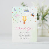 Schattige genderneutraal Baby shower bedankpas Bedankkaart (Staand voorkant)