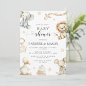 Schattige genderneutraal Baby shower voor kinderda Kaart (Staand voorkant)