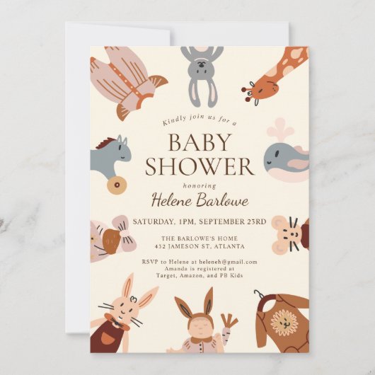 Schattige genderneutraal Boho-Baby shower Kaart (Voorkant)