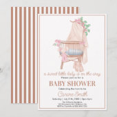 Schattige genderneutraal Boho Greenery Baby shower Kaart (Voorkant / Achterkant)