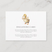Schattige genderneutraal eendenras Baby shower Cus Informatiekaartje (Voorkant)