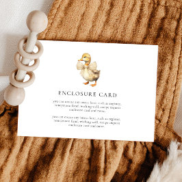 Schattige genderneutraal eendenras Baby shower Cus Informatiekaartje