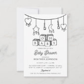 Schattige genderneutraal OH-Baby-Baby shower Kaart (Voorkant)