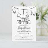 Schattige genderneutraal OH-Baby-Baby shower Kaart (Staand voorkant)