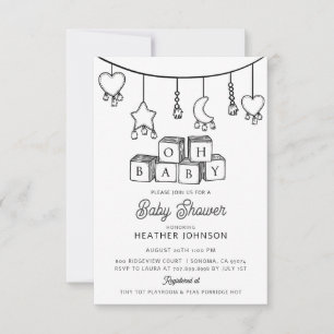 Schattige genderneutraal OH-Baby-Baby shower Kaart