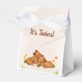Schattige genderneutraal tweeling Baby shower Bedankdoosjes