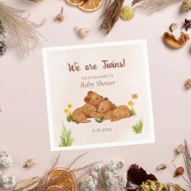 Schattige genderneutraal tweeling Baby shower