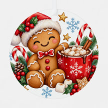 Schattige Gengerebroodhete Cocolade Kerst Ornament