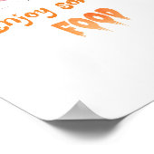 Schattige Geniet van wat eten Heksen Kostuumfeest Poster (Hoek)