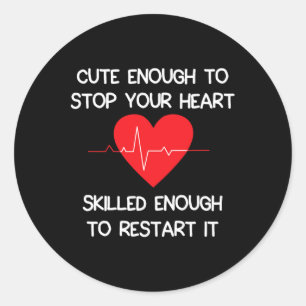 Schattige genoeg om je hart te stoppen. Vaardig ge Ronde Sticker