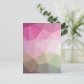 Schattige geometrisch roze verloop briefkaart (Staand voorkant)