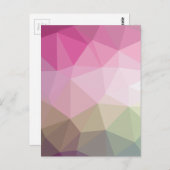 Schattige geometrisch roze verloop briefkaart (Voorkant / Achterkant)