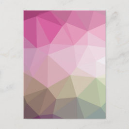 Schattige geometrisch roze verloop briefkaart