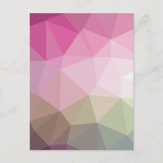 Schattige geometrisch roze verloop briefkaart (Voorkant)