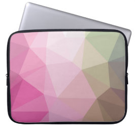 Schattige geometrisch roze verloop laptop sleeve