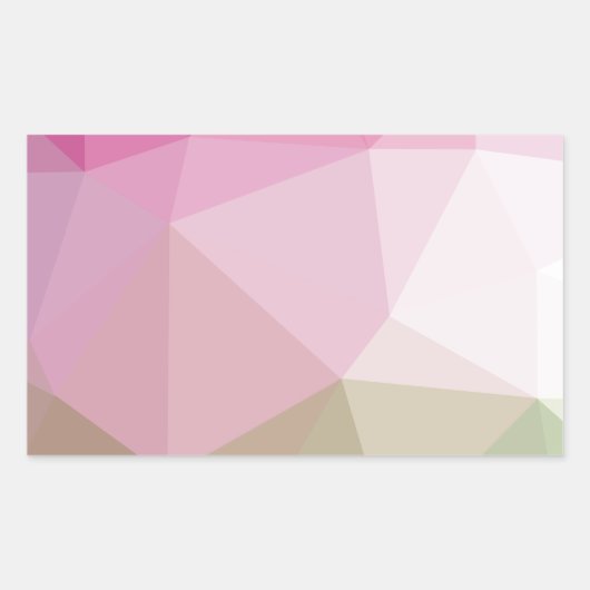 Schattige geometrisch roze verloop rechthoekige sticker (Voorkant)
