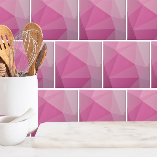 Schattige geometrisch roze verloop tegeltje