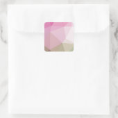 Schattige geometrisch roze verloop vierkante sticker (Tas)