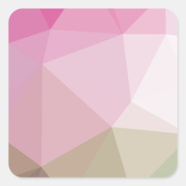 Schattige geometrisch roze verloop vierkante sticker