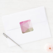 Schattige geometrisch roze verloop vierkante sticker (Envelop)
