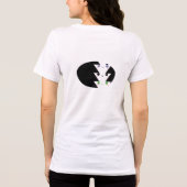 Schattige geometrisch T-shirt met kleurrijke gezic (Achterkant)