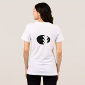 Schattige geometrisch T-shirt met kleurrijke gezic (Achterkant volledig)